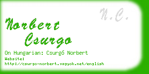 norbert csurgo business card