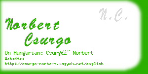 norbert csurgo business card